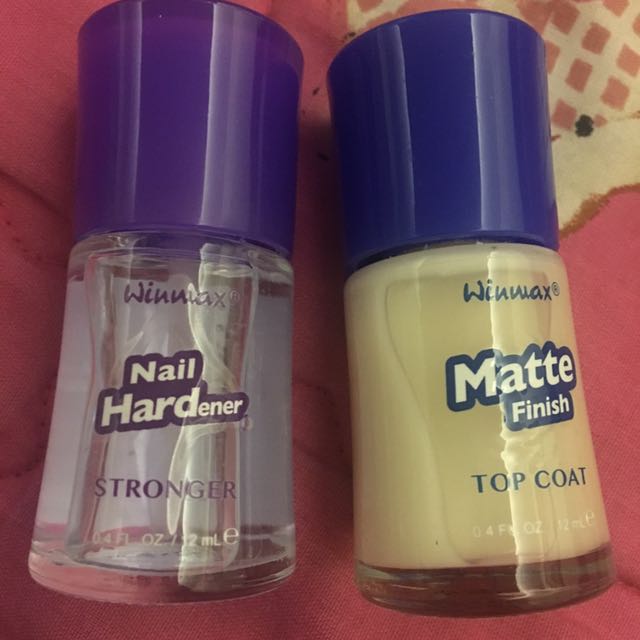 Daiso Nails Hardener Matte Finish Top Coat Kesehatan Kecantikan Photo