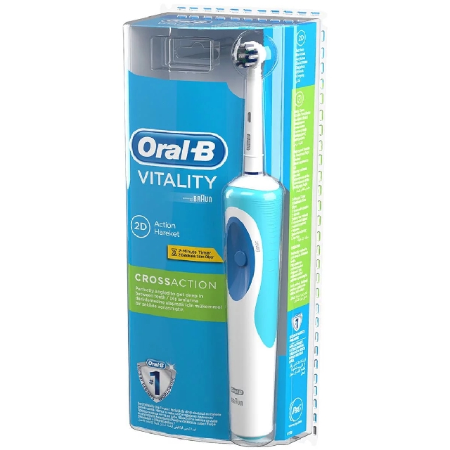 oral b vitality cross action electric rechargeable toothbrush