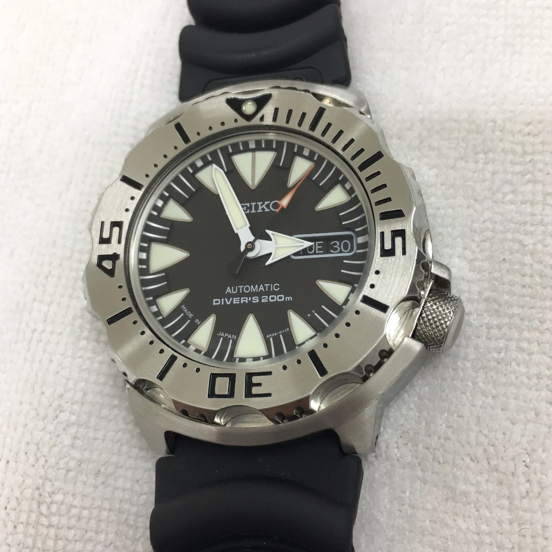 Seiko Monster Diver Gen 2 Black SRP307 J on Strap, Luxury, Watches on  Carousell