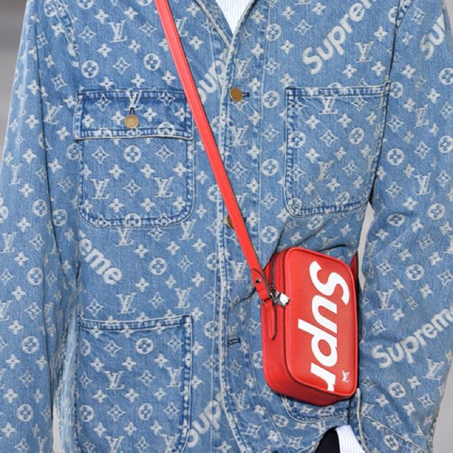 lv supreme jacket denim