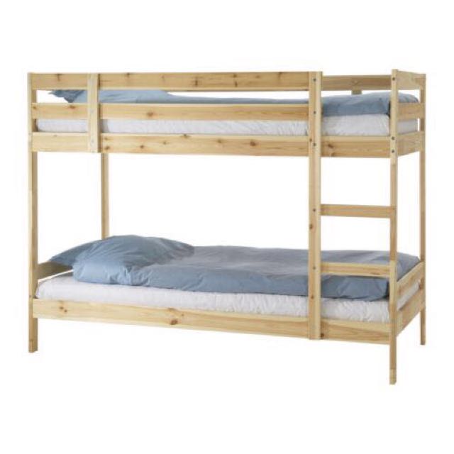 CUSTOMIZE Modern children simple bed parallel high and low bed students up  and down wooden bed with the same width double layer child and mother bed,  Furniture & Home Living, Furniture, Bed