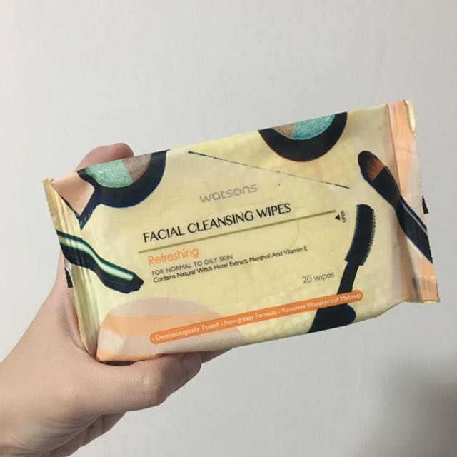 Watsons Facial Cleansing Wipes, Beauty & Personal Care, Face, Face Care