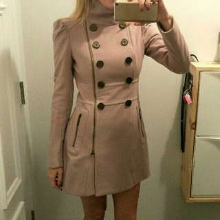 Dusty pink Bebe wool coat