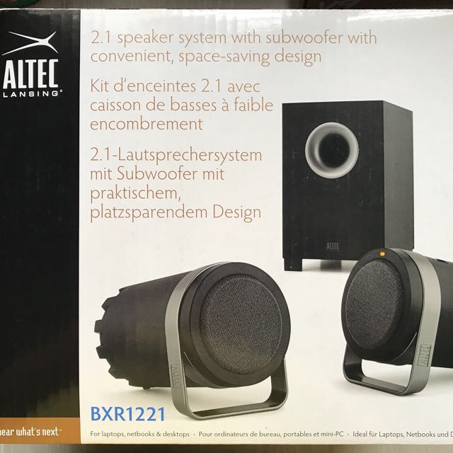 altec 2.1 speaker system with subwoofer