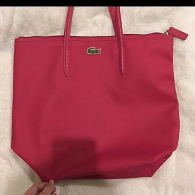 authentic lacoste tote bag