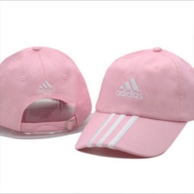 baby pink adidas cap
