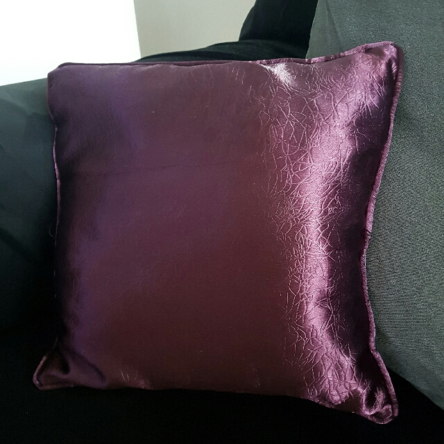 Grey Dark Purple Pillows Rumah Perabot Home Decor Di Carousell