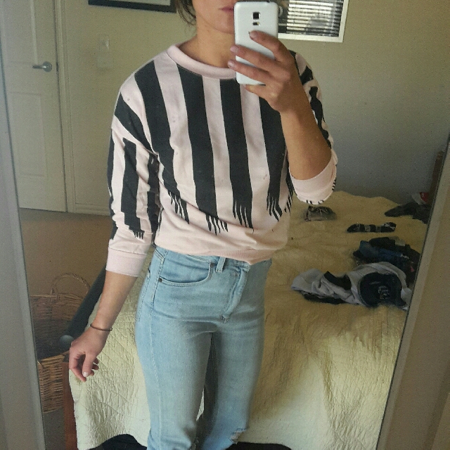 Vintage Retro Old School 80 S 90 S Cropped Junper Sweater Baby