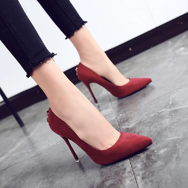 Wine colour on sale high heels