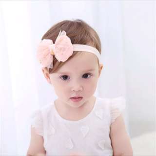 Pink ribbon headband