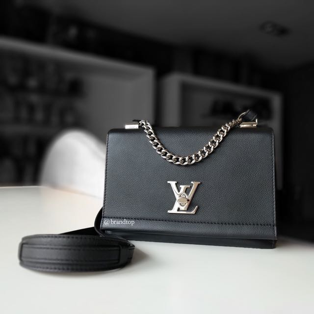 Authentic Louis Vuitton Black Lock Me II BB, Luxury, Bags