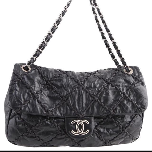 🌟Chanel Ultra Stitch quilted 2011 Seasonal Classic flap Calfskin leather 🌟