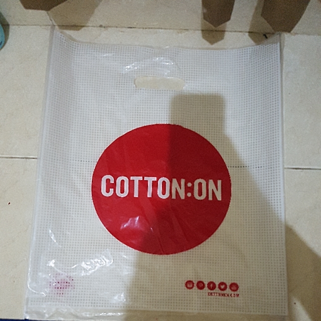 Cotton on plastic bag deals