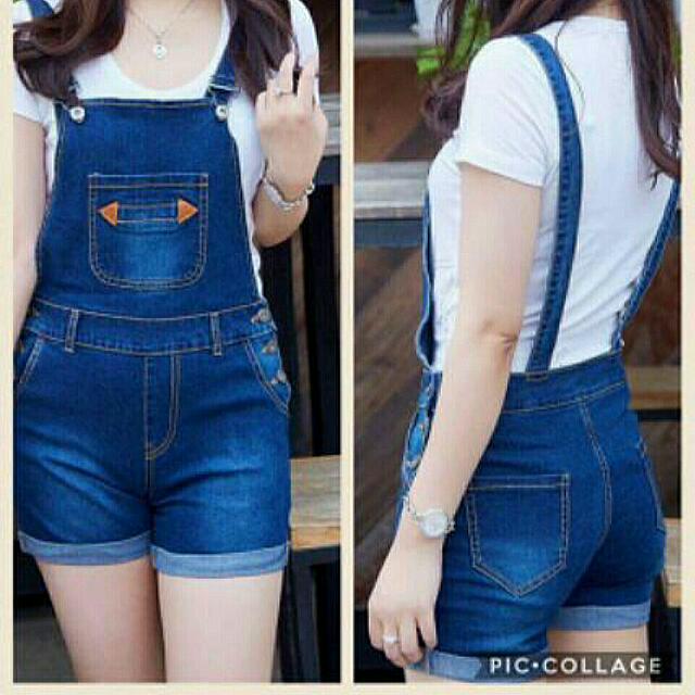 Denim Jumper Short Women s Fashion Bottoms Other Bottoms on Carousell