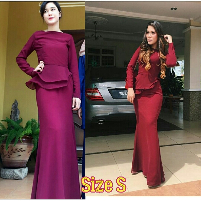 peplum maroon