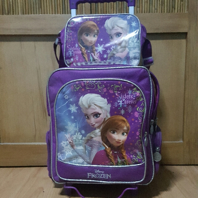 Frozen stroller school bag with lunch bag, Babies & Kids, Going Out