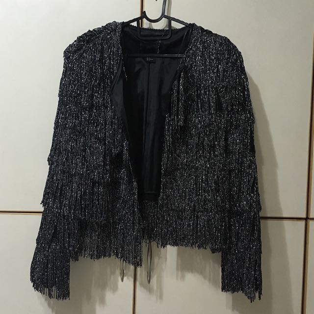 Glitter hotsell fringe jacket
