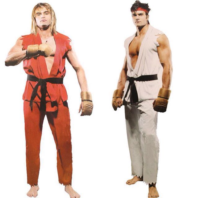 Street Fighter Ryu Adult White Cosplay Costume