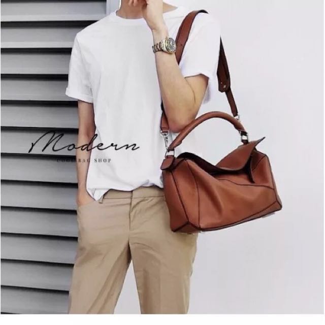 Loewe Inspired Puzzle Bag Large Tan Luxury Bags Wallets on