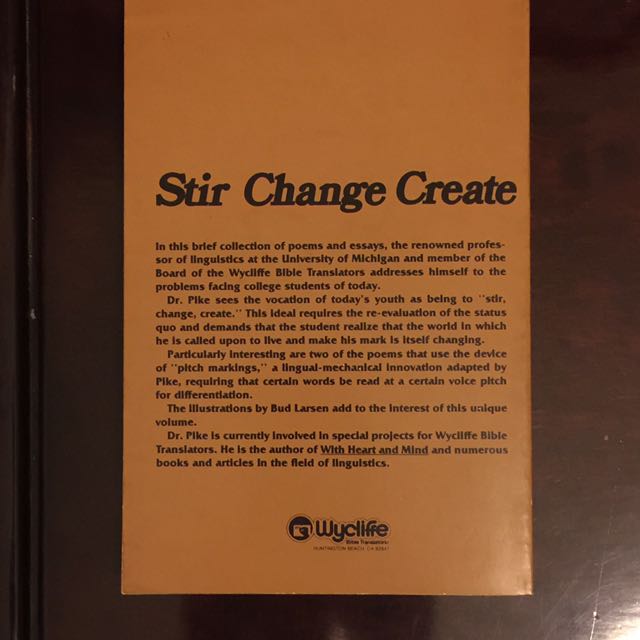 Stir Change Create (Category: Children's Books) located in Singapore. Submitted by rarefire.04f40c (Listing ID 127874321, Image 2). Description: Poems & Essays in a contemporary mood for concerned students. .
