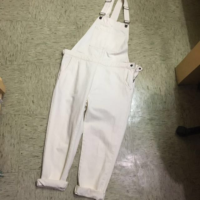 cream dungarees