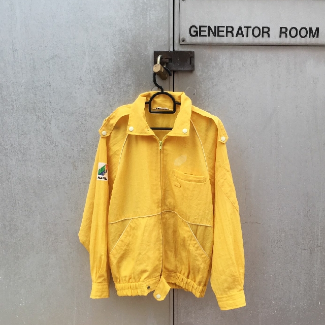 Vintage Yellow Windbreaker Men s Fashion Tops Sets Hoodies on Carousell