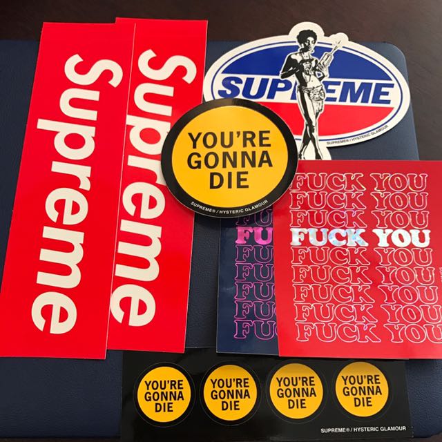 100 Authentic Supreme Stickers, Men's Fashion, Watches & Accessories