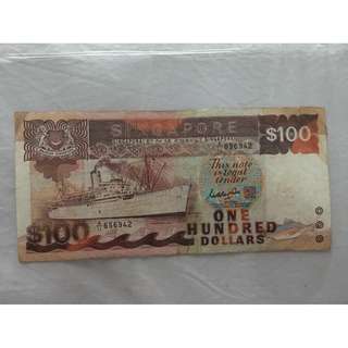Rare Collection SINGAPORE Old Bank Notes $100