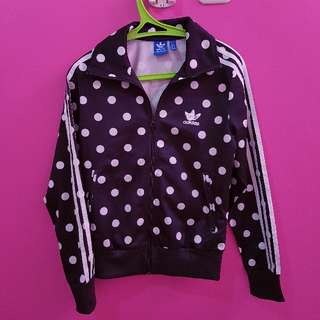 [ORI 100%] jaket adidas polkadot size S fit to M