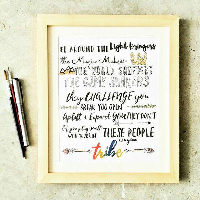 Customized Motivational Quote Cartoon Doodle Farewell Birthday