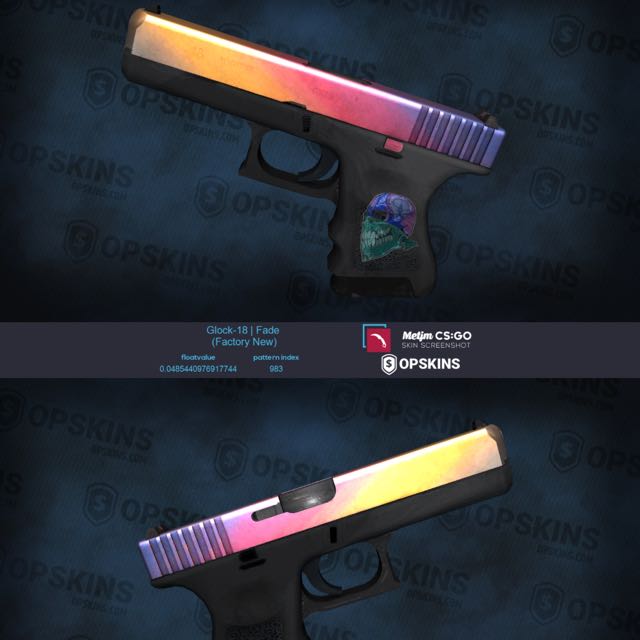 Glock 18 Fade Factory New Hobbies Toys Toys Games On Carousell - glock 18 custom roblox