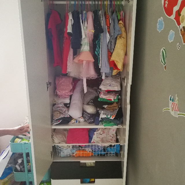 Ikea Kids Stuva Wardrobe Black White Furniture Shelves Drawers