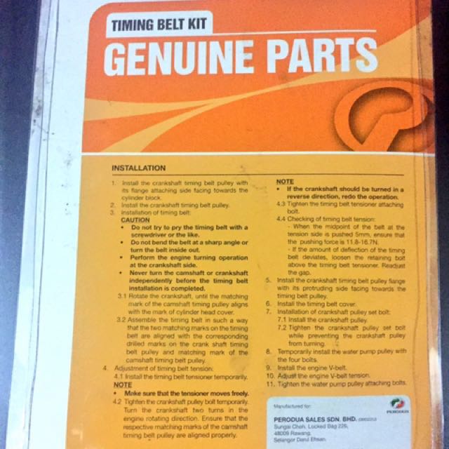 Kancil 660 Timing Belt, Auto Accessories on Carousell