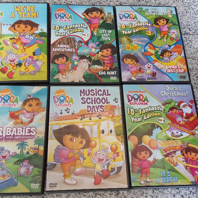 Set Of 6 Dora DVDs, Music & Media, CDs, DVDs & Other Media on Carousell