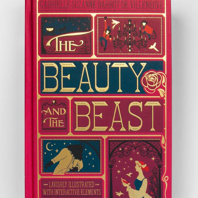 The Beauty And The Beast Illustrated With Interactive Elements Hardback Book Books Stationery Fiction On Carousell