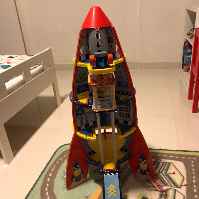 wooden rocket toy