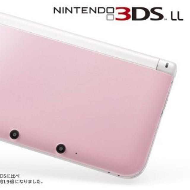 3DS LL 粉白色主機日版無盒有花痕, 電子遊戲, 電子遊戲機, Nintendo