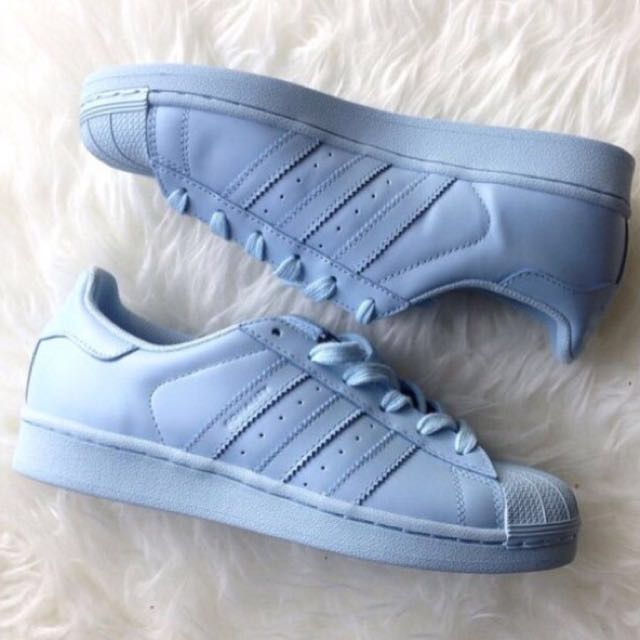 adidas superstar sky blue