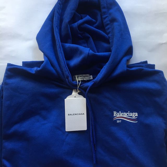 balenciaga hoodie blue 2017