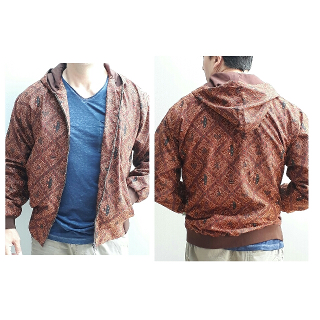 BATIK - Jaket Hoodie, Fesyen Pria, Pakaian di Carousell