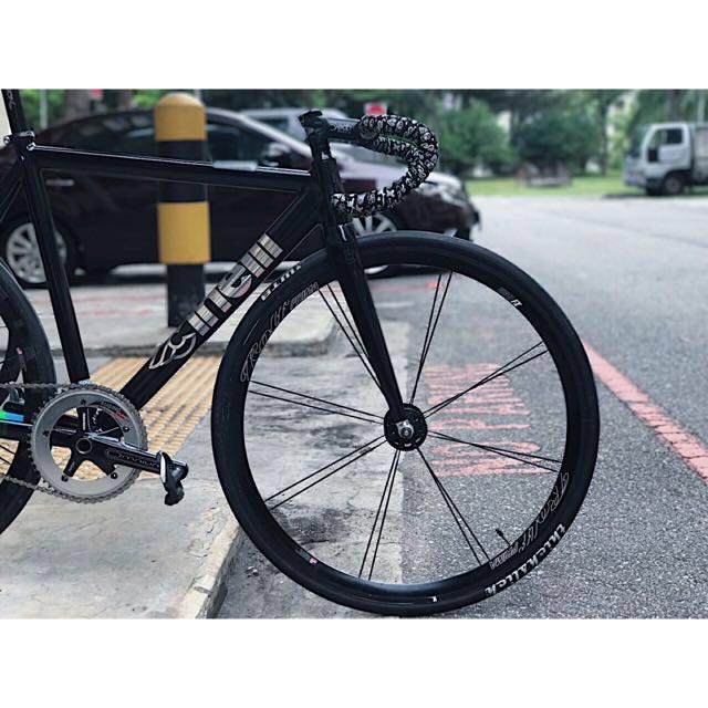 Cinelli Mash 2015 (Category: Bicycles) located in Singapore. Submitted by brxydennnnchua (Listing ID 126544708, Image 1). Description: Cinelli Mash 2015 Frameset No dents no scratch Only a few paint chips Condition: 9/10 Size 57 Pm me for more info 😊 #fixie#notorious#mavic#ellipse#hplusson#hed#aerospoke#sram#crankset#frameset#3T#dropbar#vittoria#gatorskin#aventon#cinelli#skream#unknown#colossi#stix#pias#pinarello#engine11#aerosprint#visp#leader#
