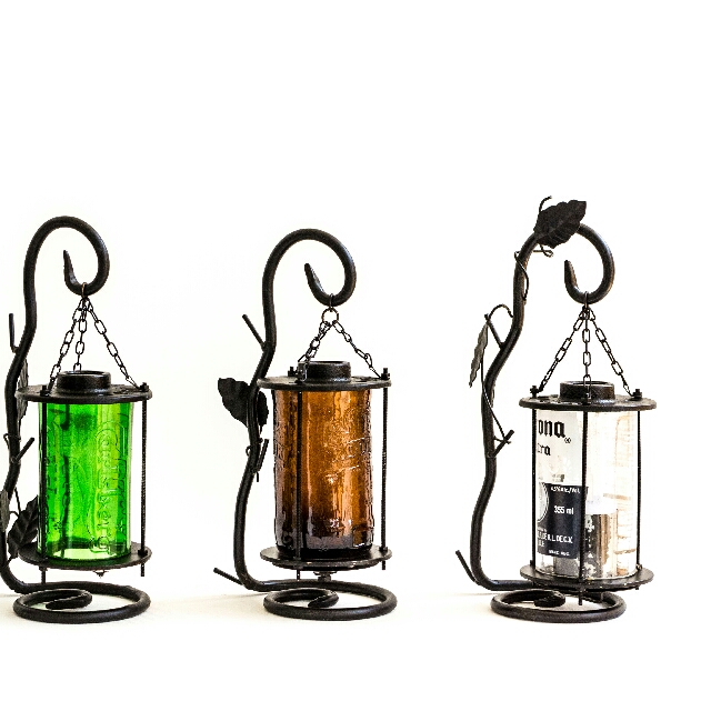 Glass Bottle Tea Lamp Design Craft Handmade Craft On Carousell