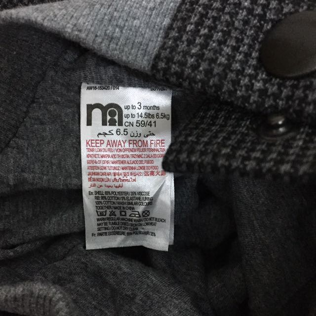 Gray pants (Category: Maternity Care) located in Singapore. Submitted by adelato (Listing ID 128405575, Image 2). Description: Assorted clothes for sale. Unused. Washed and ironed but baby never used. Pet free smoke free environment. Size as shown above. Bought from Mothercare.