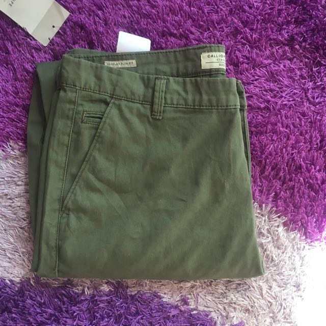 Green Chino, Men's Fashion, Bottoms, Chinos on Carousell