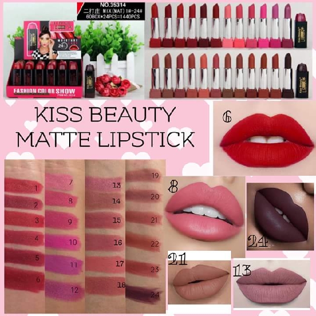 Photo Colonel Murmuring KISS BEAUTY MATTE LIPSTICK, Beauty & Personal Care, Face, Makeup on  Carousell