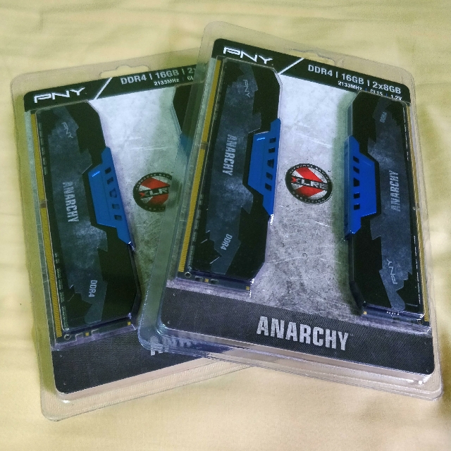 PNY Anarchy 16GB Kit 2x8GB DDR4 2133MHz MD16GK2D4213315AB Computers Tech Parts Accessories Networking on Carousell