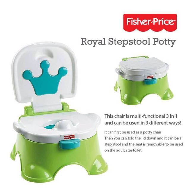 Potty Trainer (Category: Toilet Training) located in Paranaque City. Submitted by icarbabesshop (Listing ID 128346992, Image 2). Description: Fisher-Price Prince & Princess Stepstool Potty Trainer P 📍 So many ways to grow & learn: Potty chair, potty ring & stepstool—all in one 📍Handles on potty ring help kids feel secure 📍Clean-up is a breeze with removable bowl Integrated splash guard for boys 📍Potty ring removes for use on a regular toilet 