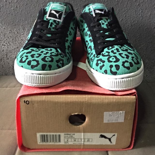 green leopard print shoes
