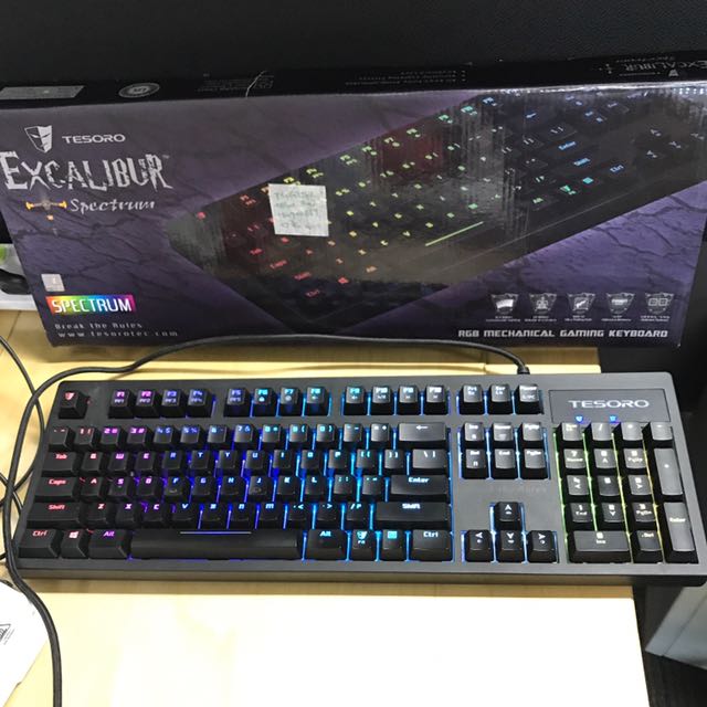 Refurbished Tesoro Excalibur Spectrum Rgb Mechanical Gaming Keyboard Blue Switch Electronics Computer Parts Accessories On Carousell