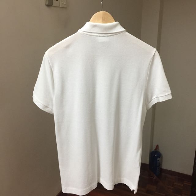 RM429 Lacoste White Union Jack Alligator Polo Shirt